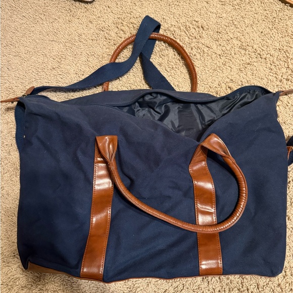 Polo Ralph Lauren Navy and Brown Duffel - Picture 2 of 5